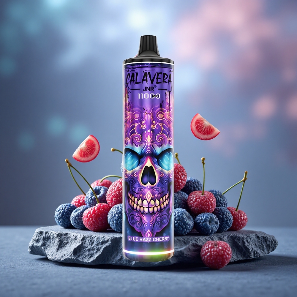 JNR Calavera 11000 Puffs Disposable Vape Blue Razz Cherry 850mAh 21ml