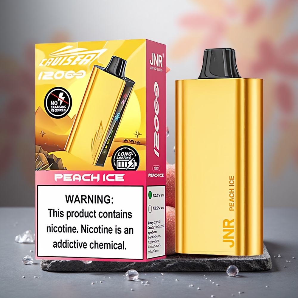 JNR Cruiser 12000 Puffs Built-in Battery Disposable Vape Peach Ice