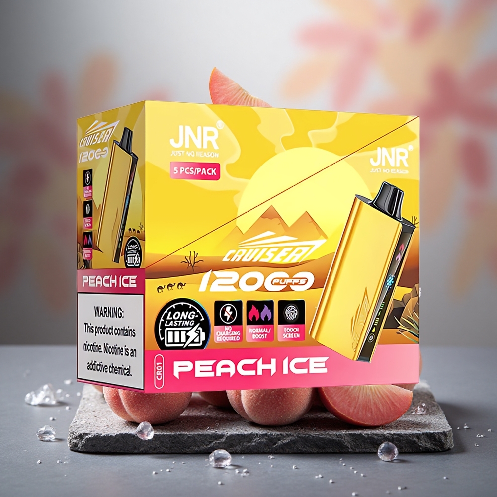 JNR Cruiser 12000 Puffs Built-in Battery Disposable Vape Peach Ice