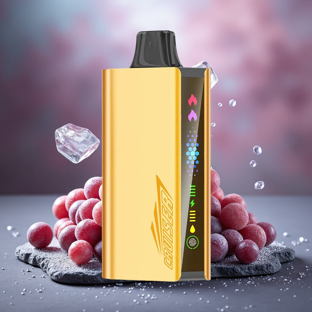 JNR Cruiser 12000 Puffs No-Charge Disposable Vape Grape Ice with Animation Screen