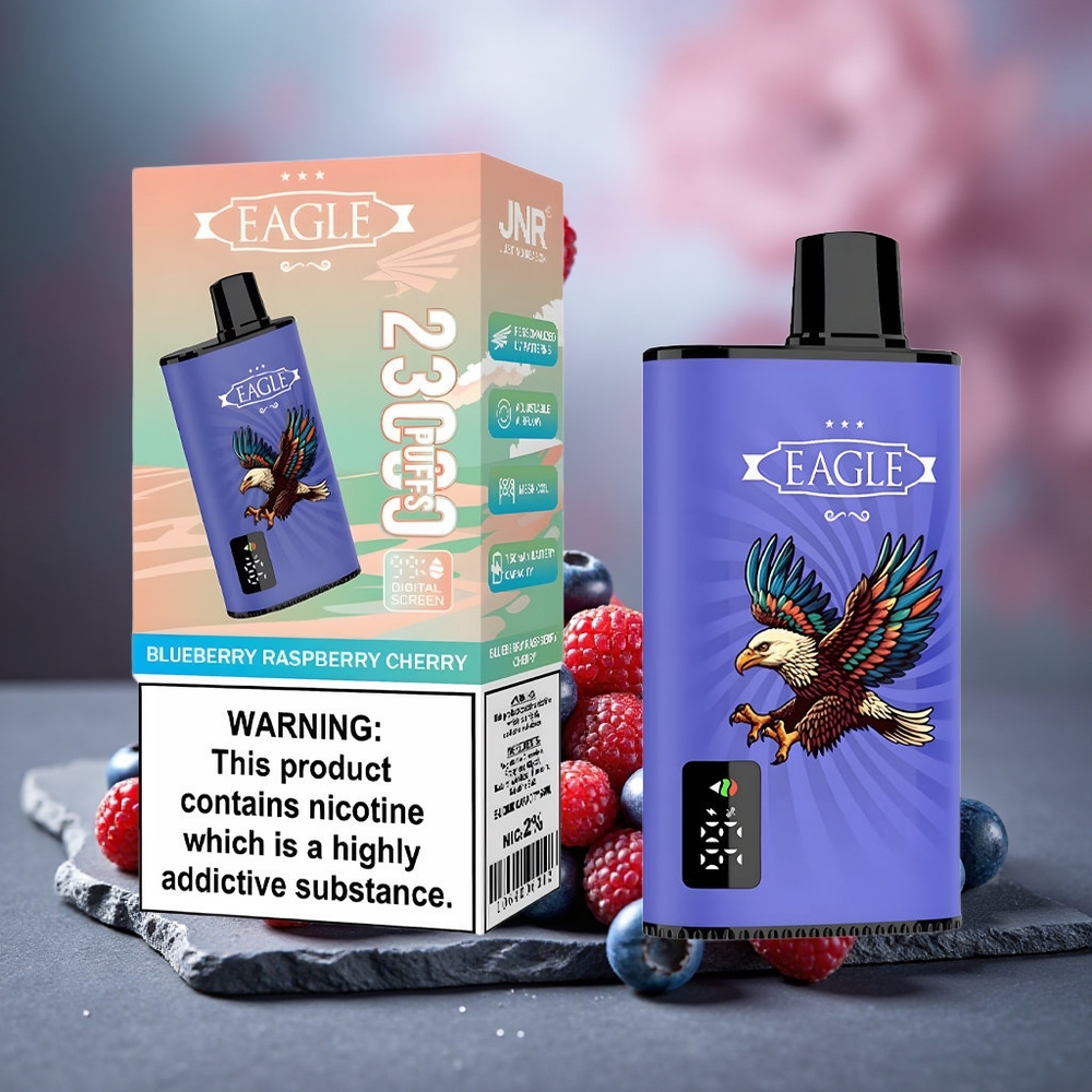 JNR EAGLE Smart 23000 Puffs Digital Screen Disposable Vape Blueberry Raspberry Cherry
