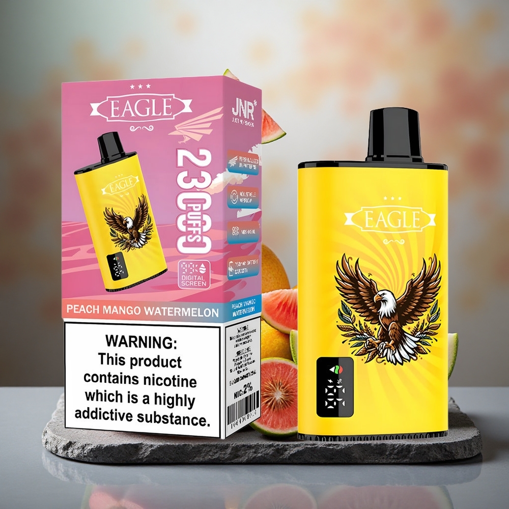 JNR EAGLE Smart 23000 Puffs Digital Screen Disposable Vape Peach Mango Watermelon