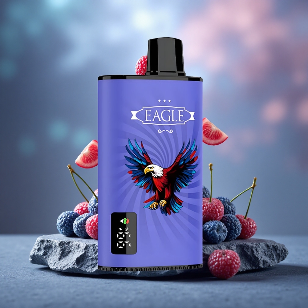 JNR EAGLE Smart 23000 Puffs Disposable Vape Blue Razz Cherry with Digital Screen & Mesh Coil
