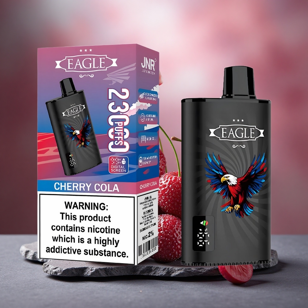 JNR EAGLE Smart 23000 Puffs Disposable Vape Cherry Cola with Digital Screen & 25ml e-Liquid