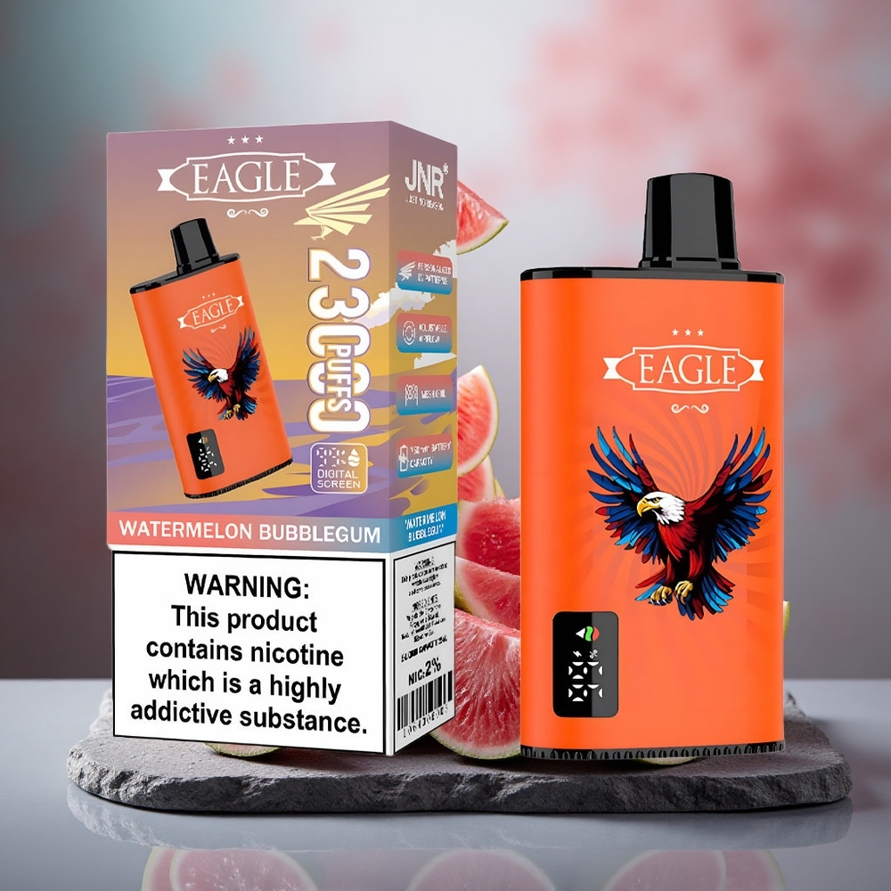 JNR EAGLE Smart 23000 Puffs Disposable Vape Watermelon Bubblegum with Digital Screen & 1.0ohm Mesh Coil