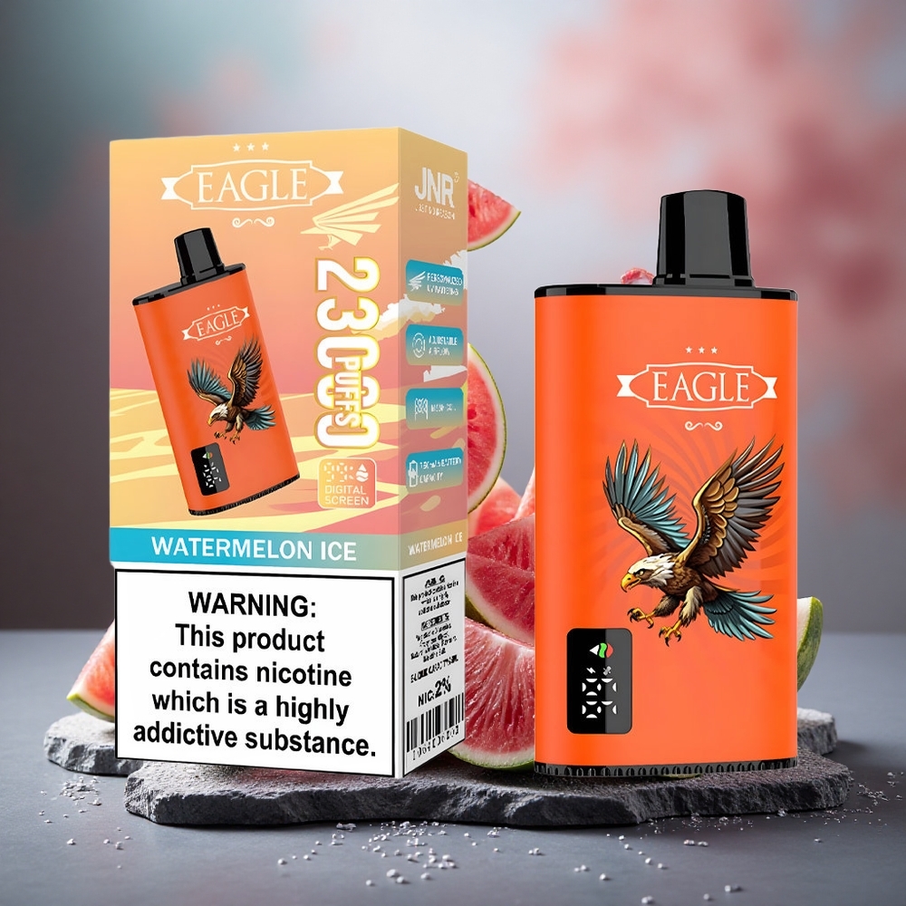 JNR EAGLE Smart 23000 Puffs Disposable Vape Watermelon Ice with Digital Screen & Type-C