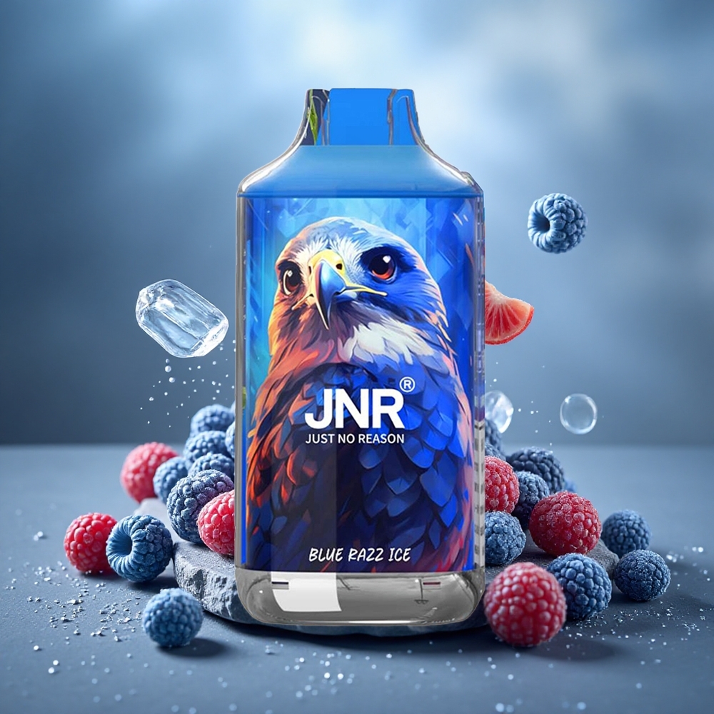 JNR Falcon 16000 Puffs 22ml Blue Razz Ice Dual Mesh Disposable Vape