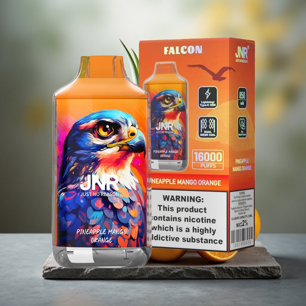 JNR Falcon 16000 Puffs 22ml Pineapple Mango Orange Dual Mesh