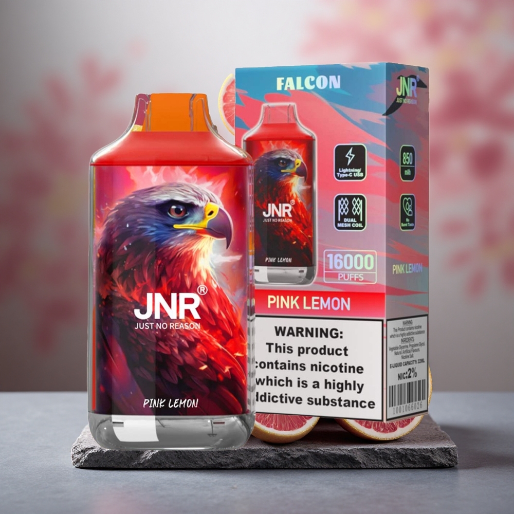 JNR Falcon 16000 Puffs 22ml Pink Lemon Dual Mesh Disposable Vape