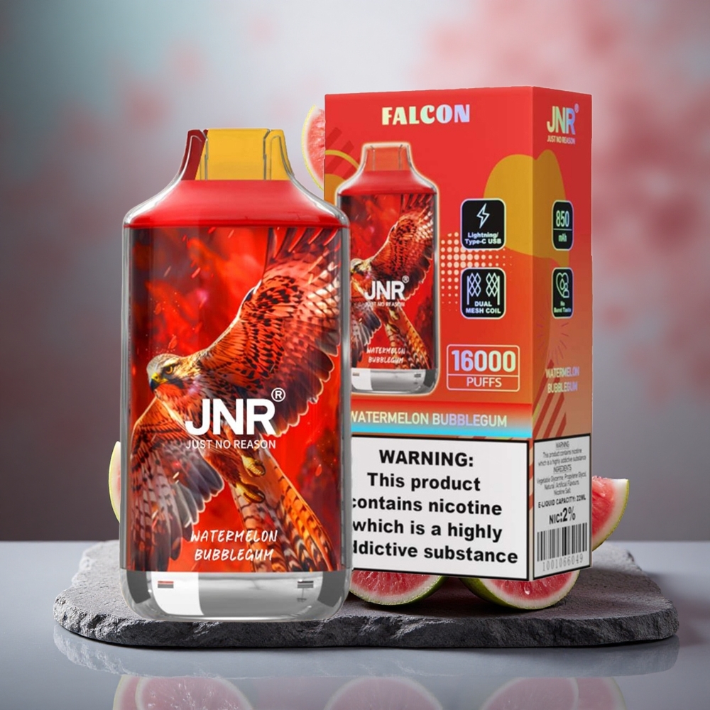 JNR Falcon 16000 Puffs 22ml Watermelon Bubblegum Dual Mesh Disposable Vape