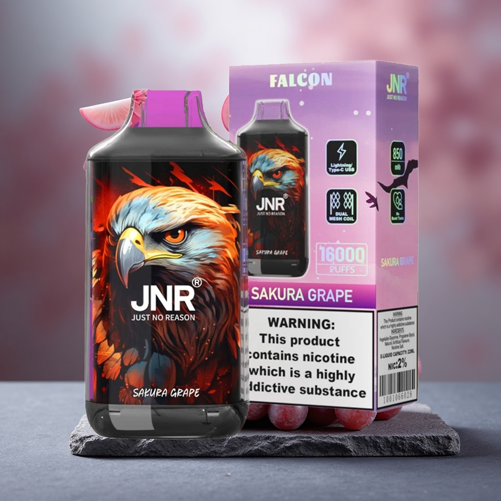 JNR Falcon 16000 Puffs Dual Mesh Sakura Grape
