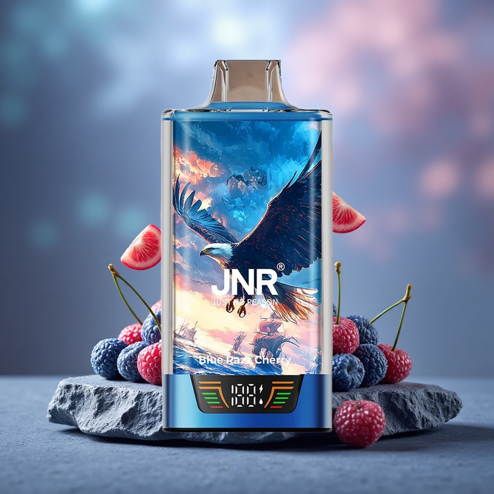 JNR Falcon Pro 28000 Disposable Vape Blue Razz Cherry Dual Mesh 30ml