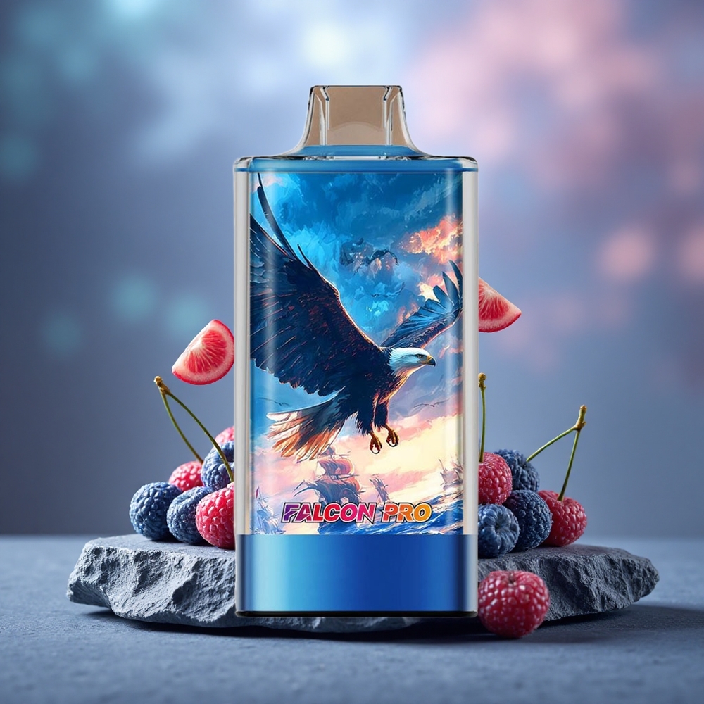 JNR Falcon Pro 28000 Disposable Vape Blue Razz Cherry Dual Mesh 30ml