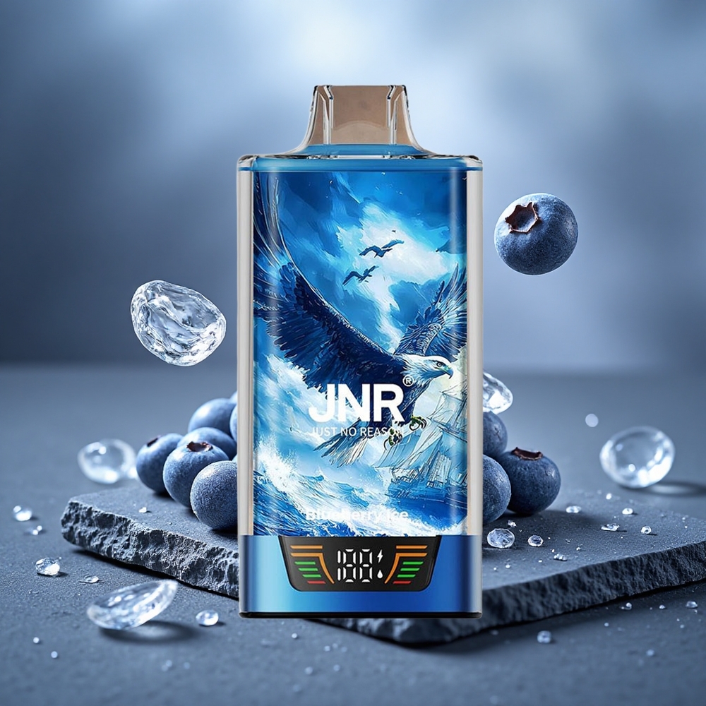JNR Falcon Pro 28000 Disposable Vape Blueberry Ice with Smart Display & Dual Mesh Coil