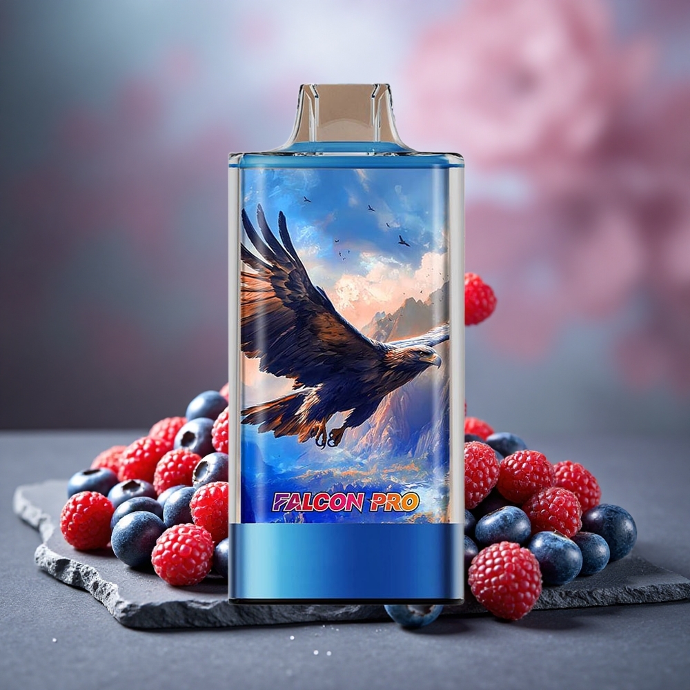 JNR Falcon Pro 28000 Disposable Vape Blueberry Raspberry Cherry USB-C Smart Display