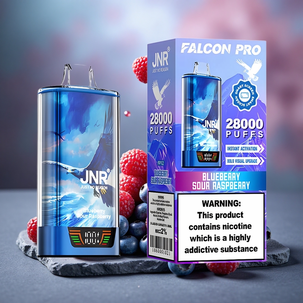 JNR Falcon Pro 28000 Disposable Vape Blueberry Sour Raspberry 30ml USB-C