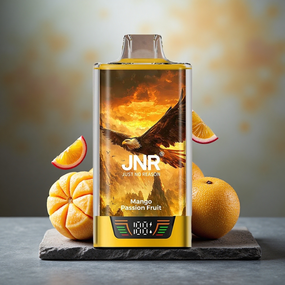 JNR Falcon Pro 28000 Disposable Vape Mango Passion Fruit 30ml Smart Display