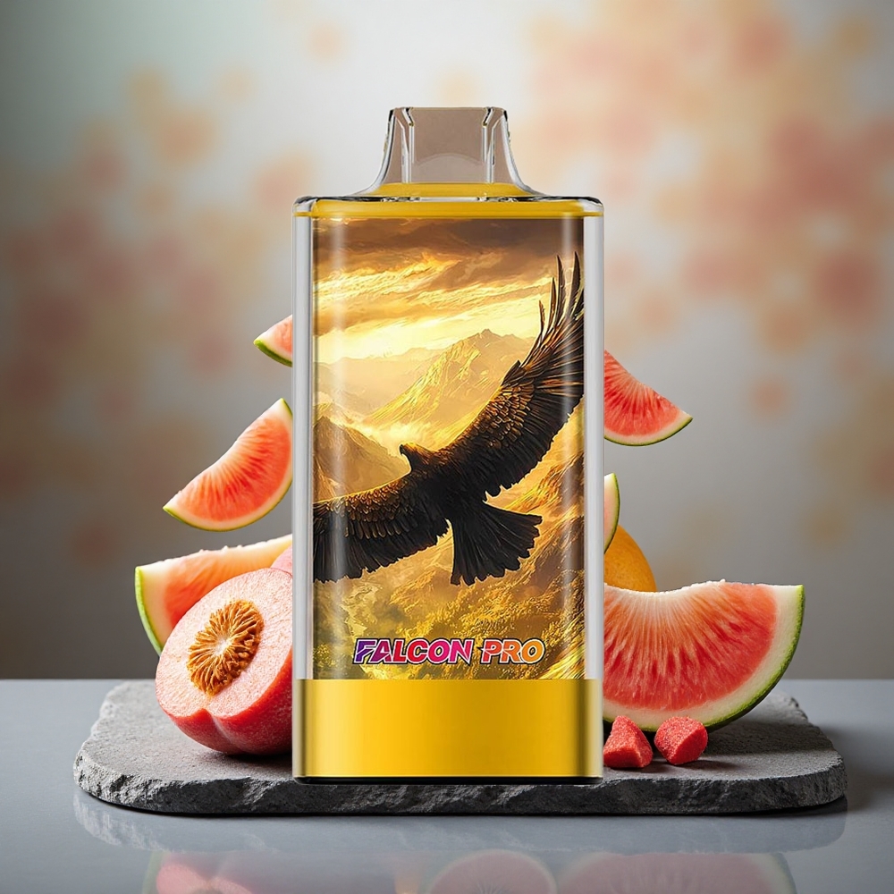 JNR Falcon Pro 28000 Disposable Vape Peach Mango Watermelon 30ml Smart Display