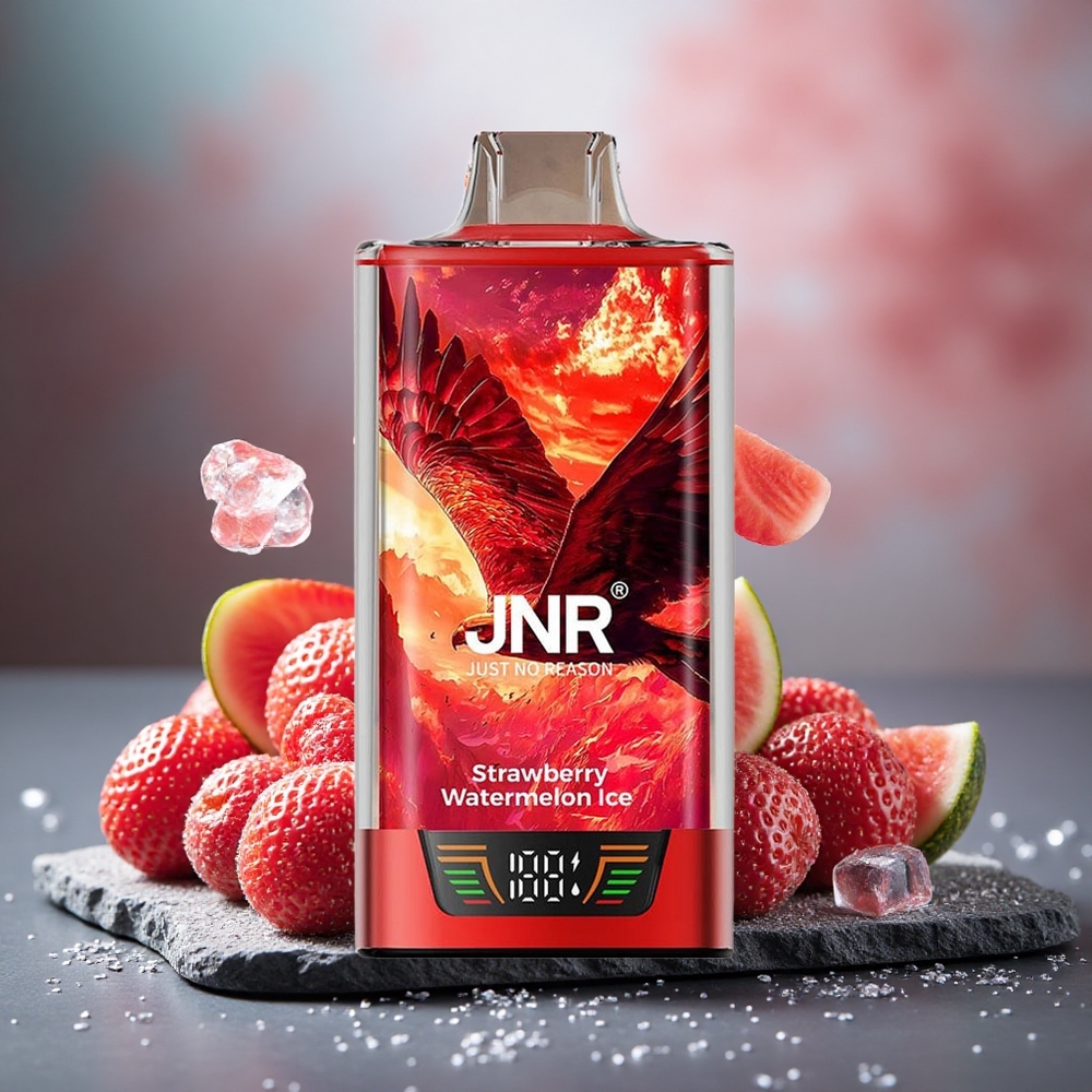 JNR Falcon Pro 28000 Disposable Vape Strawberry Watermelon Ice with Smart Display & Dual Mesh Coil