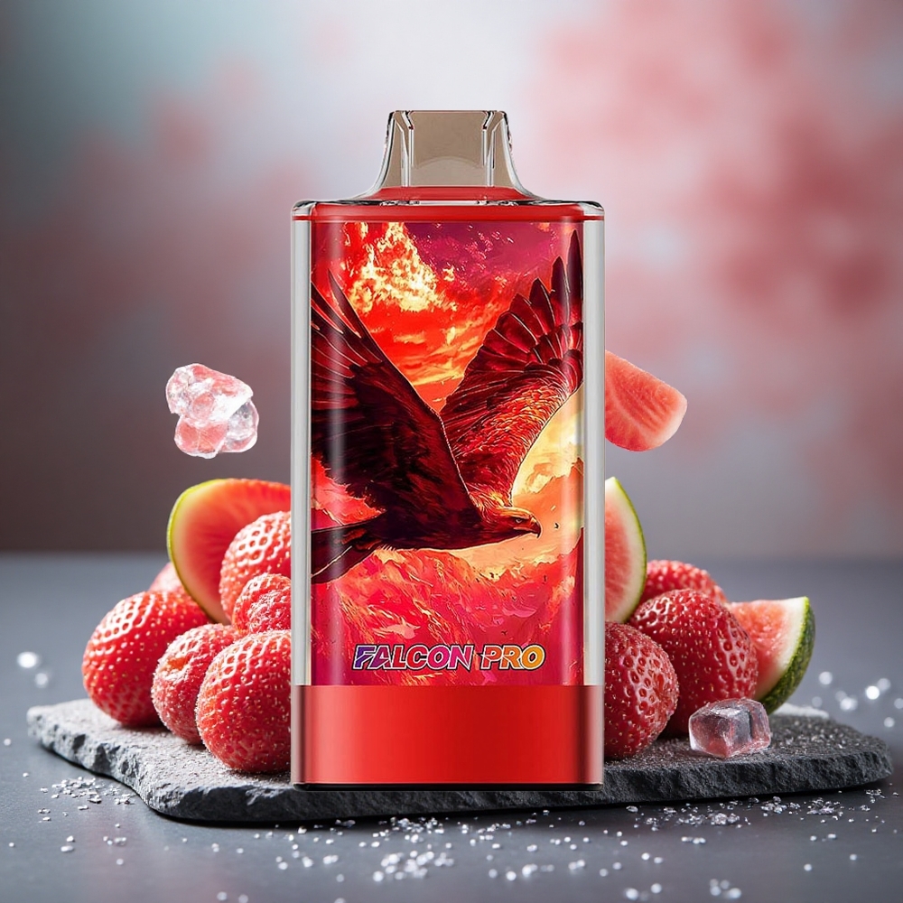 JNR Falcon Pro 28000 Disposable Vape Strawberry Watermelon Ice with Smart Display & Dual Mesh Coil
