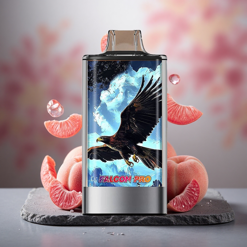 JNR Falcon Pro 28000 Disposable Vape White Peach Razz Dual Mesh Coil