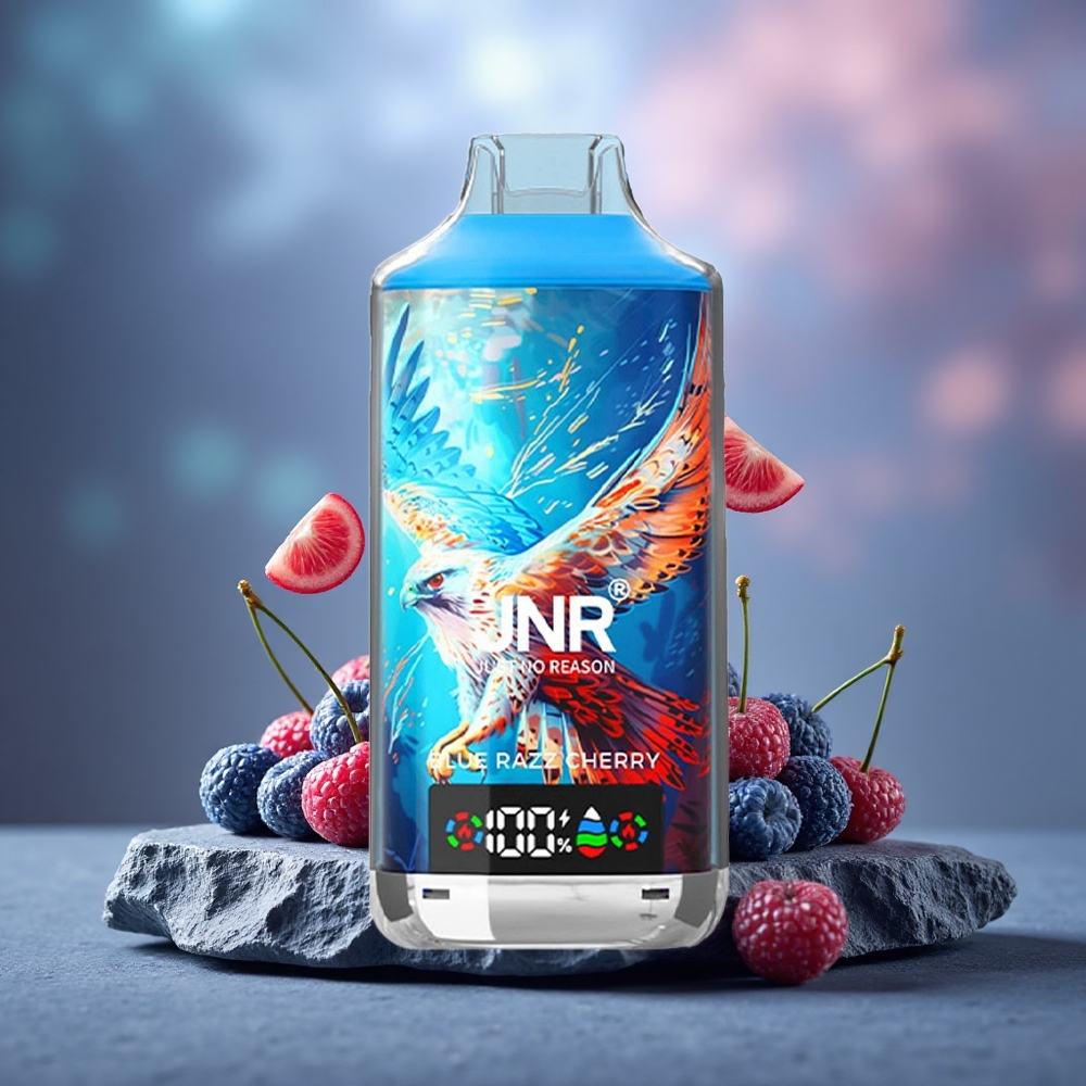 JNR Falcon X 18000 Puffs 24ml Dual Mesh Disposable Vape Blue Razz Cherry