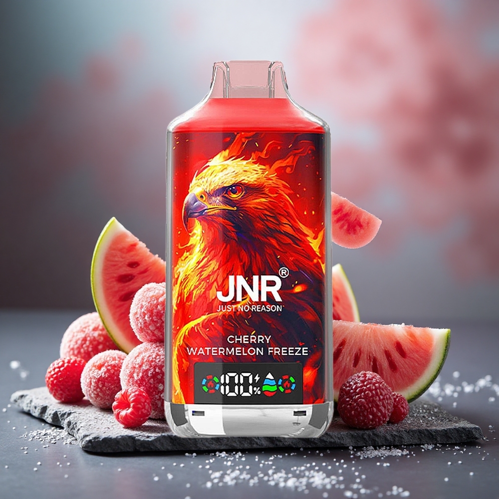 JNR Falcon X 18000 Puffs Dual Mesh Cherry Watermelon Freeze Digital Display
