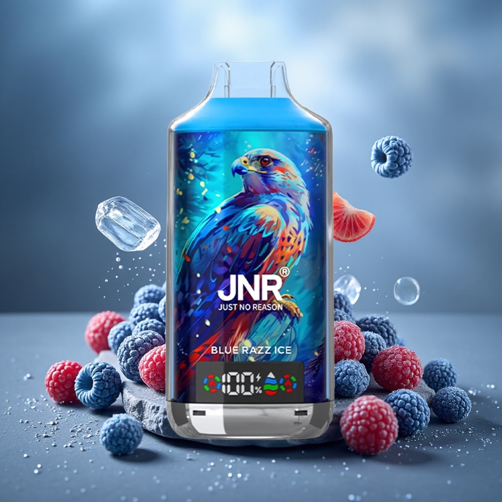 JNR Falcon X 18000 Puffs Dual Mesh Disposable Vape Blue Razz Ice
