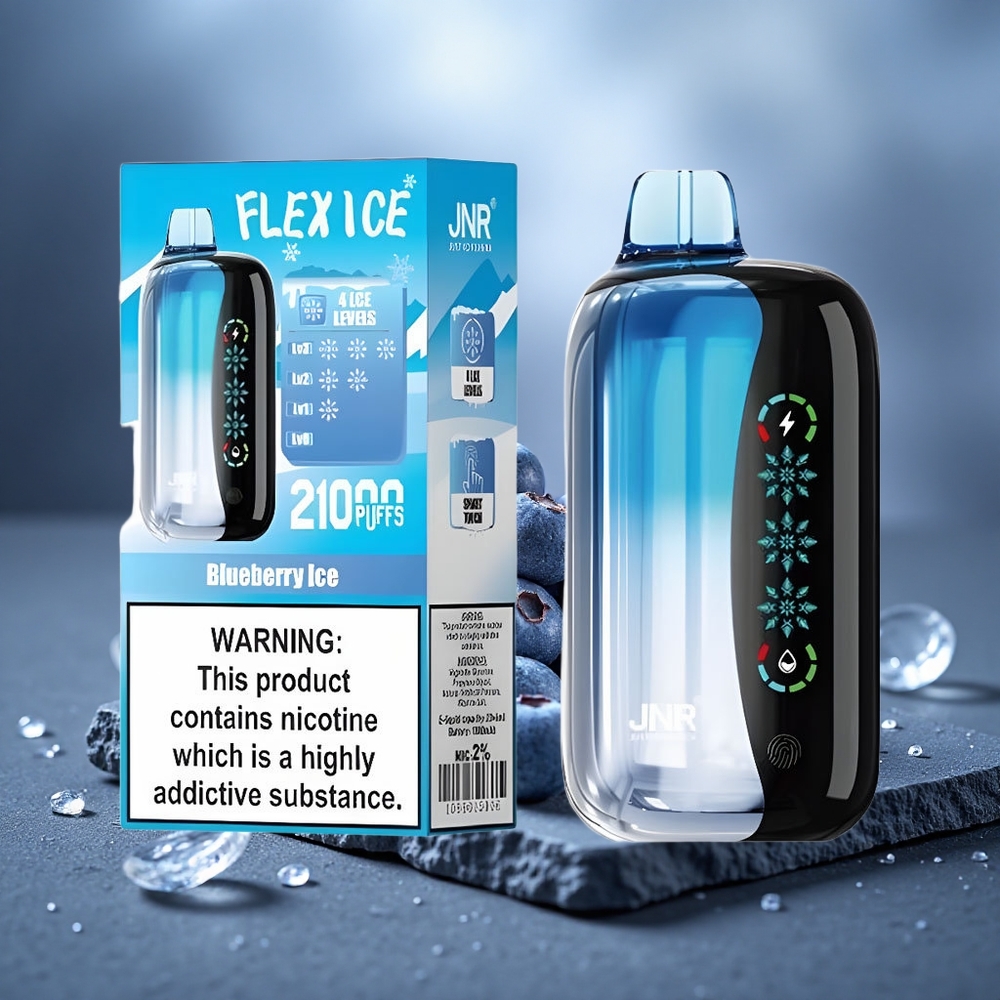 JNR Flex Ice 21000 Puffs Disposable Vape Blueberry Ice with Customizable Airflow