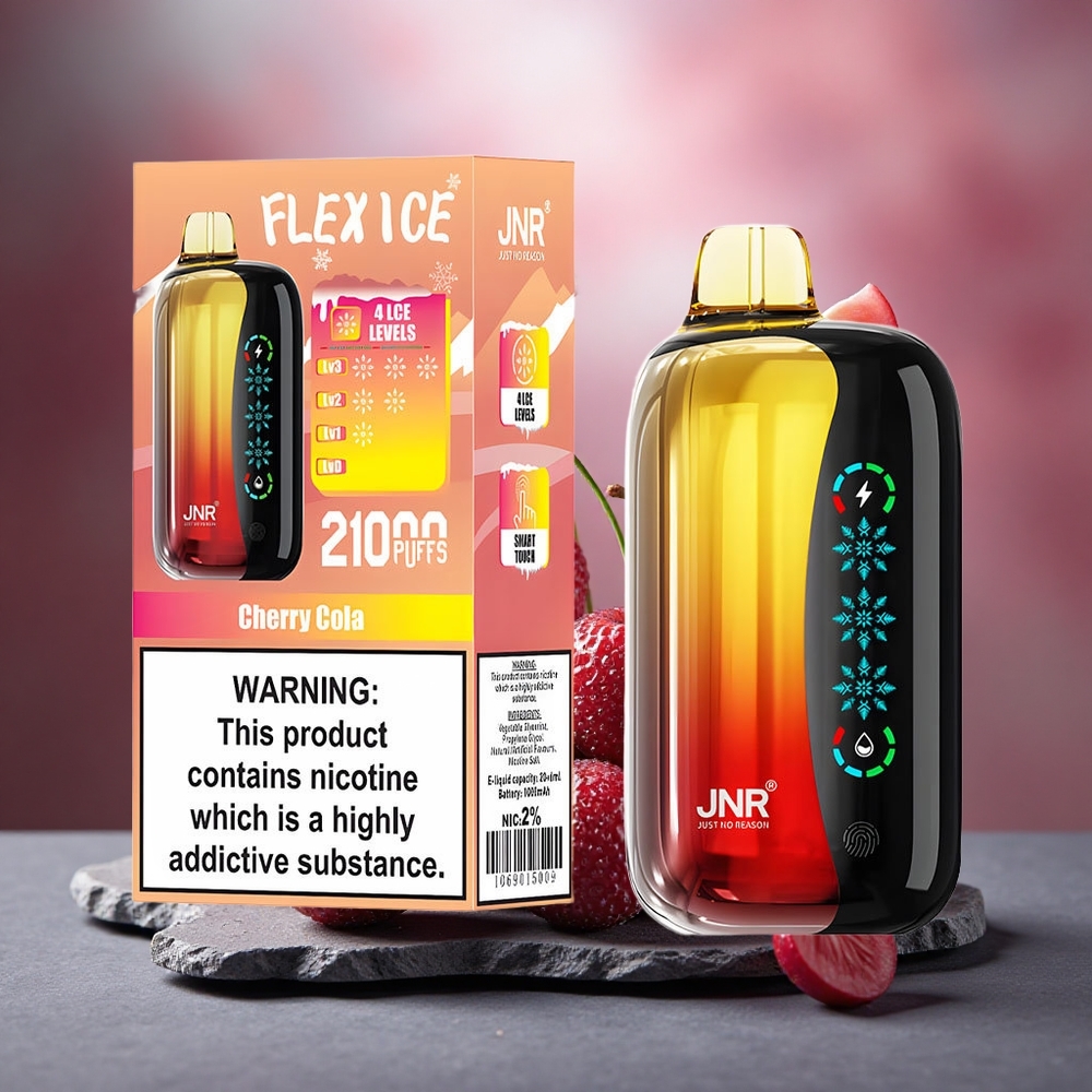 JNR Flex Ice 21000 Puffs Disposable Vape Cherry Cola with Customizable Airflow