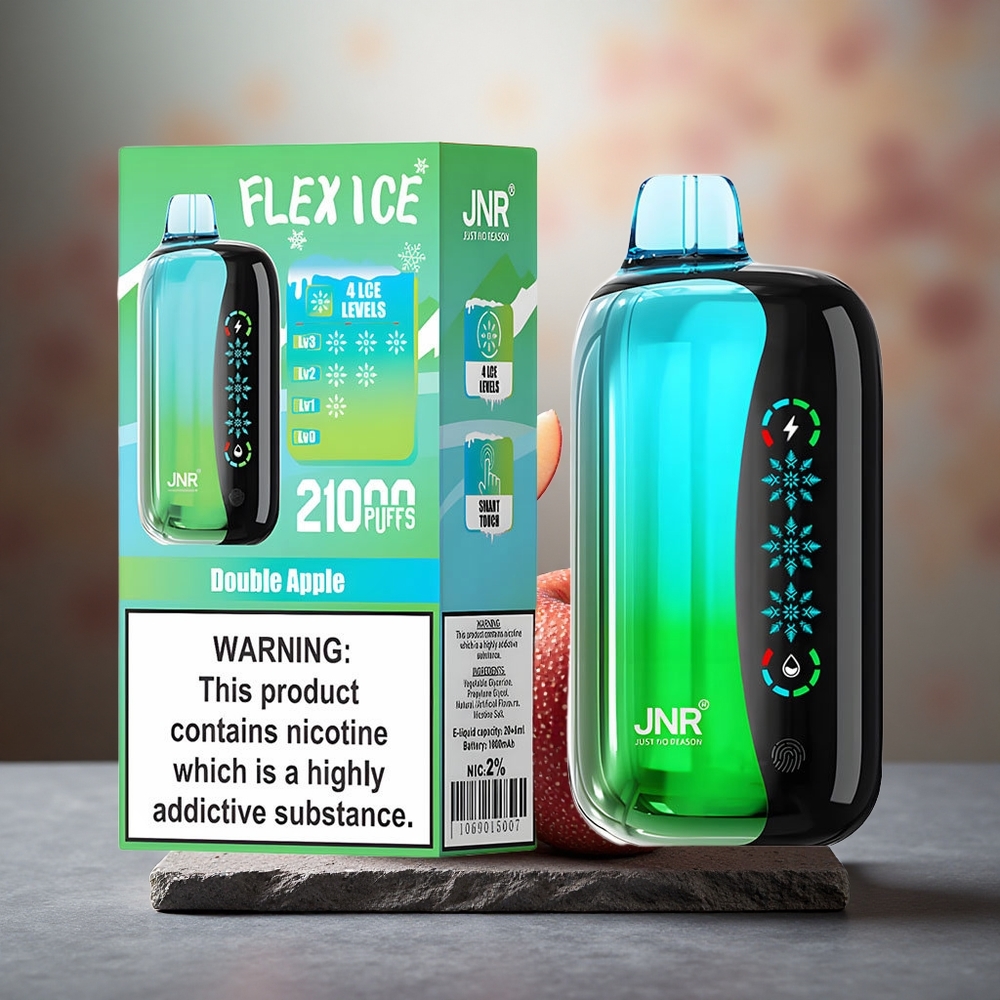 JNR Flex Ice 21000 Puffs Disposable Vape Double Apple with Customizable Airflow