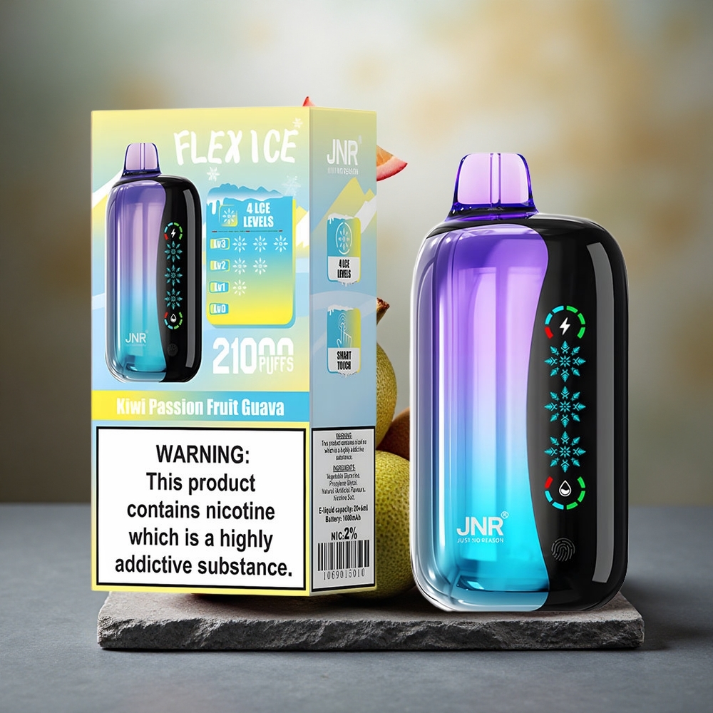 JNR Flex Ice 21000 Puffs Disposable Vape Kiwi Passion Fruit Guava with Customizable Airflow