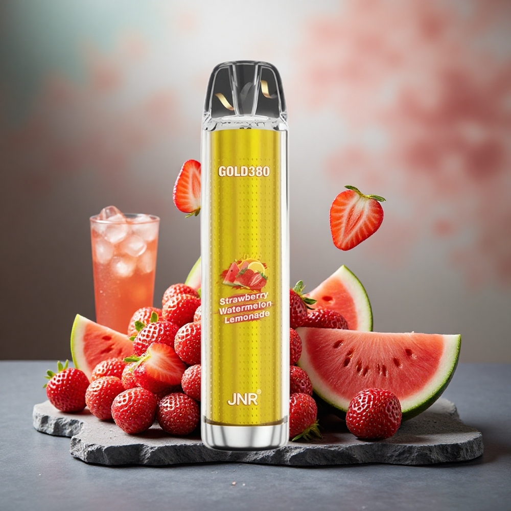 JNR Gold380 6000 Puffs 1500mAh Disposable Vape Strawberry Watermelon Lemonade