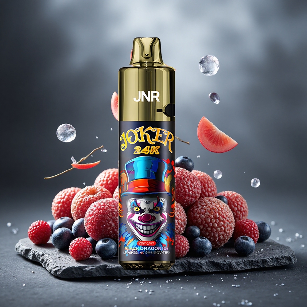 JNR Joker 24K Puffs Disposable Vape Black Dragon Ice 800mAh Type-C