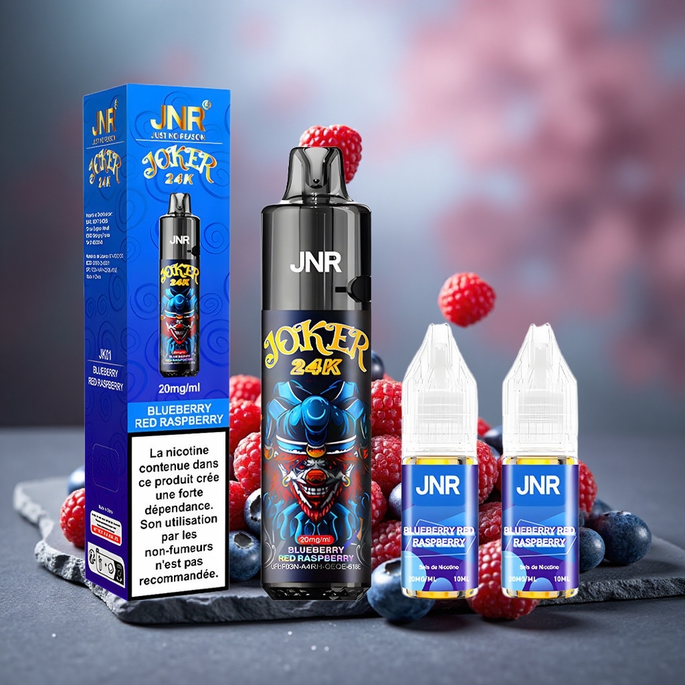 JNR Joker 24K Puffs Disposable Vape Blueberry Red Raspberry 800mAh Type-C