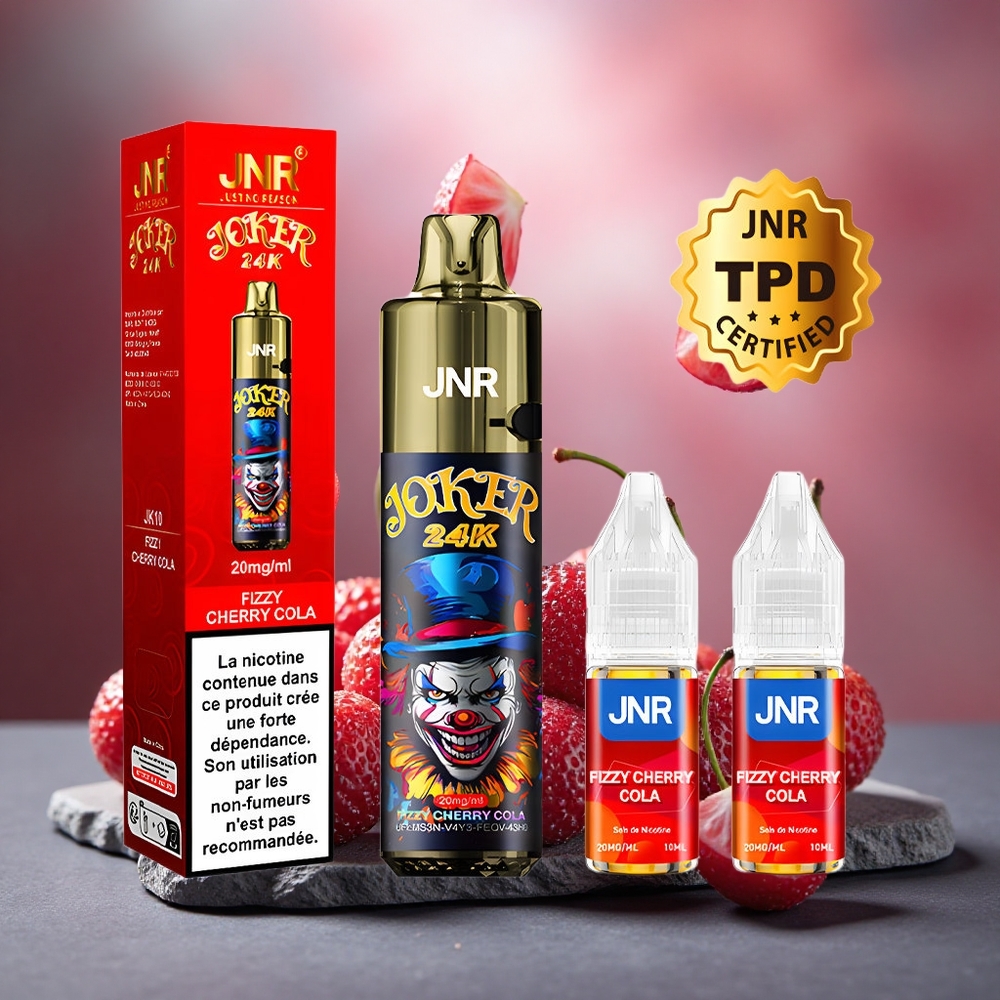 JNR Joker 24K Puffs Disposable Vape Fizzy Cherry Cola 800mAh Type-C