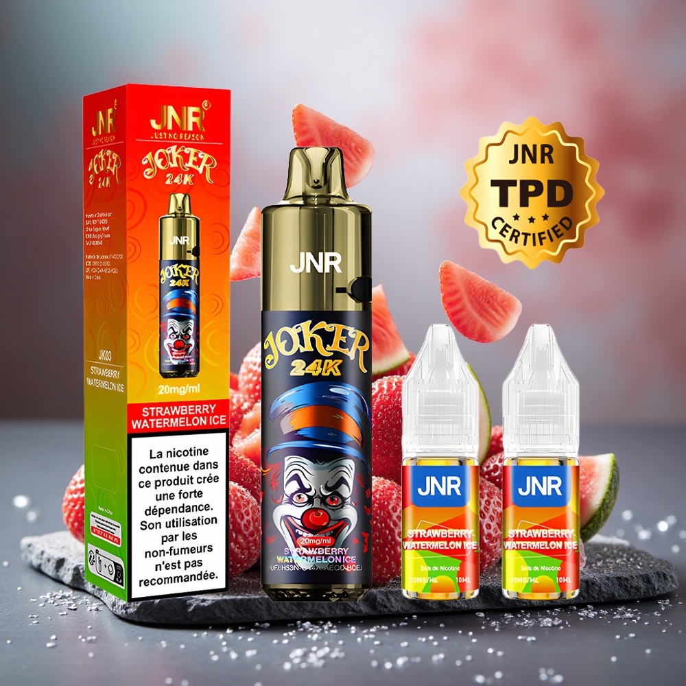 JNR Joker 24K Puffs Disposable Vape Strawberry Watermelon Ice with 800mAh Battery