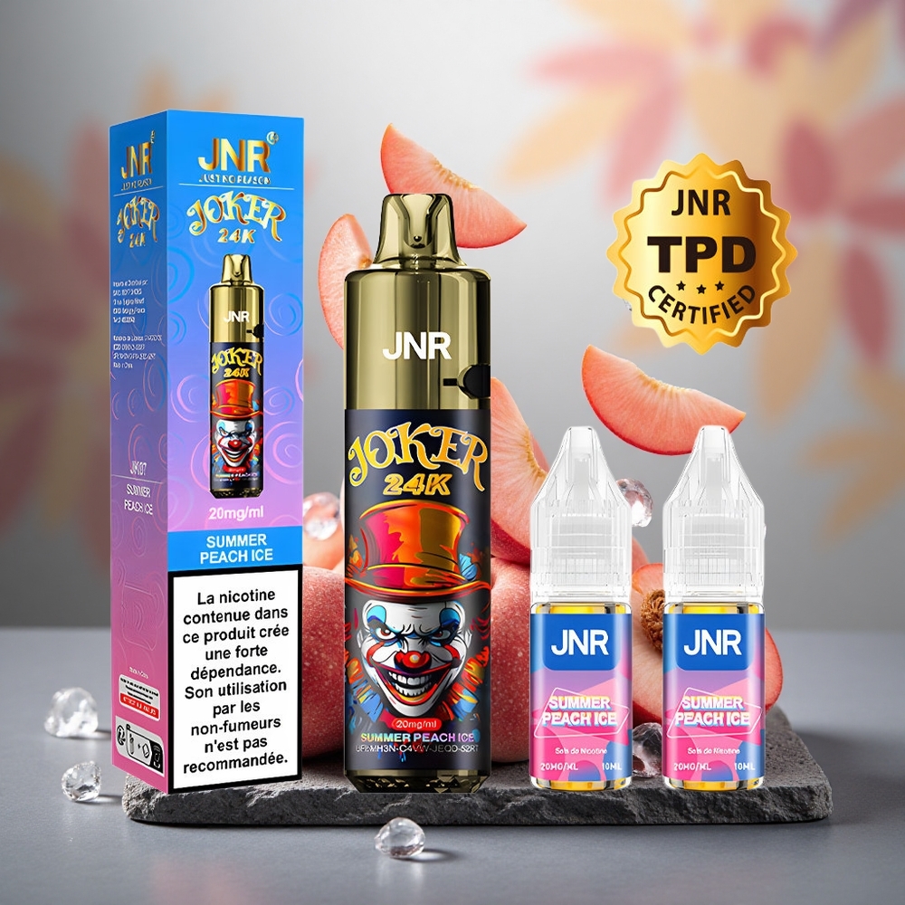 JNR Joker 24K Puffs Disposable Vape Summer Peach Ice 800mAh Type-C