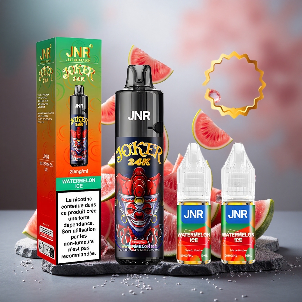 JNR Joker 24K Puffs Disposable Vape Watermelon Ice 800mAh Type-C