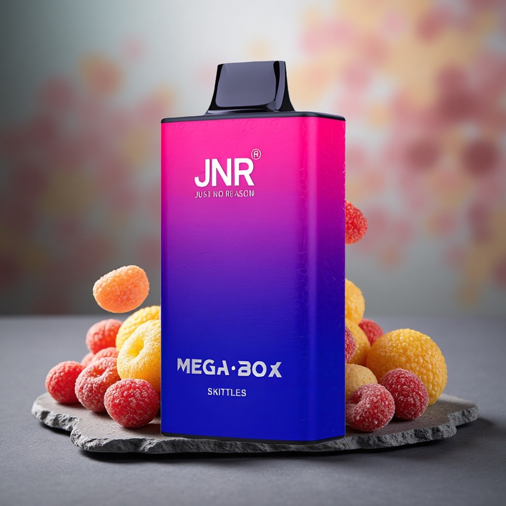 JNR Mega Box 25000 Puffs 30ml Dual Mesh Disposable Vape Skittles