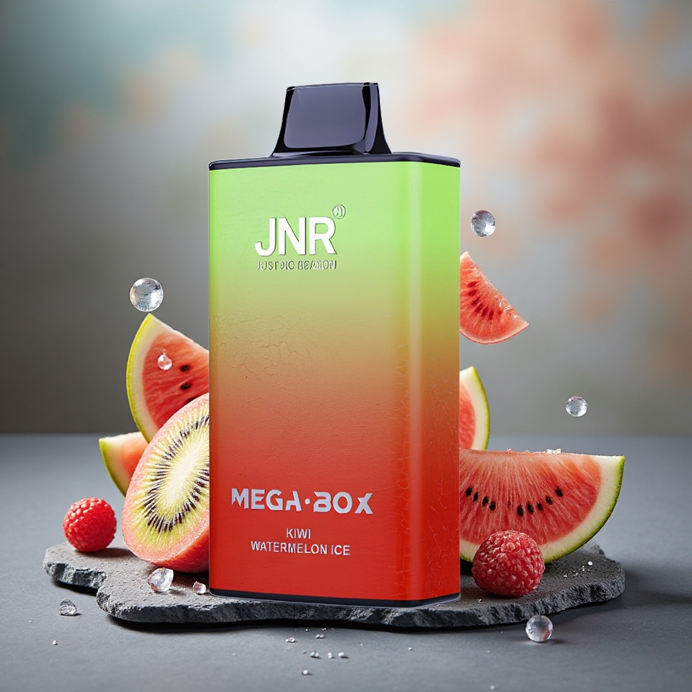 JNR Mega Box 25000 Puffs Dual Mesh Core Disposable Vape Kiwi Watermelon Ice