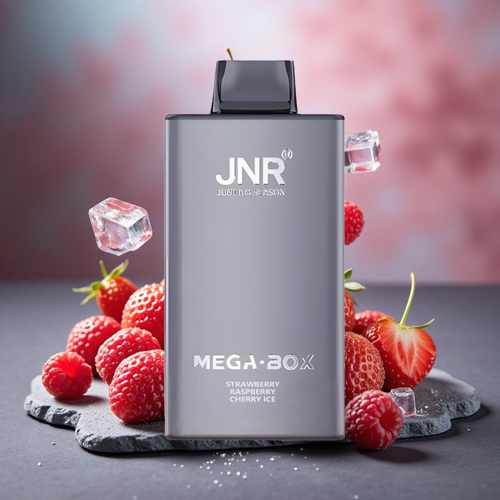JNR Mega Box 25000 Puffs Dual Mesh Strawberry Raspberry Cherry Ice