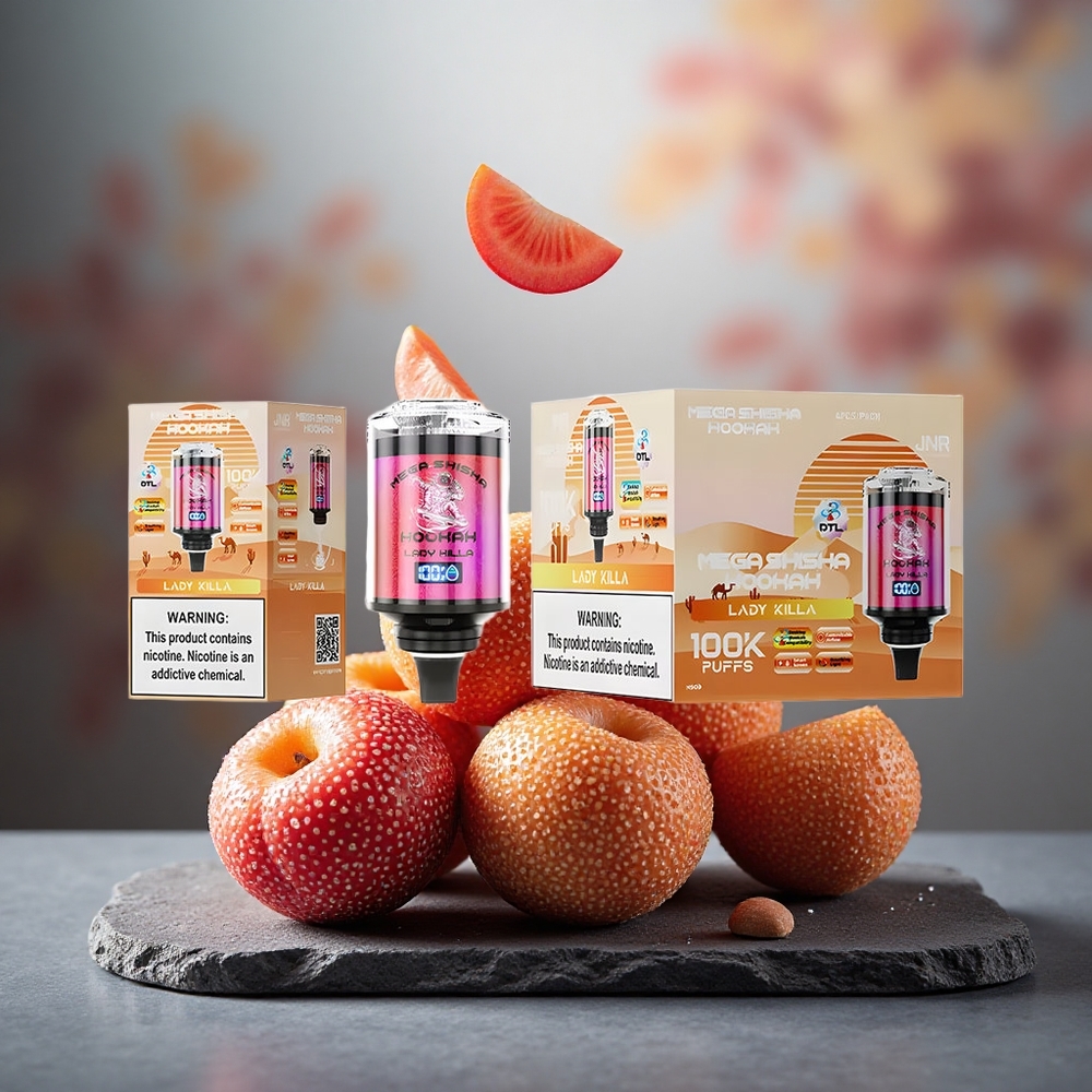 JNR Mega Shisha Hookah 100K 60ml Smart Screen Lady Killa