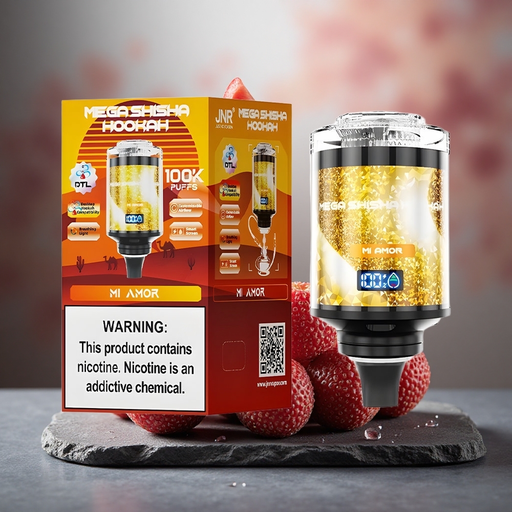 JNR Mega Shisha Hookah 100K 60ml Smart Screen Mi Amor