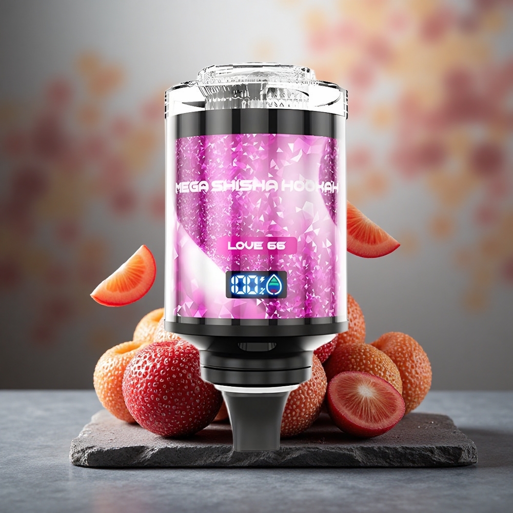 JNR Mega Shisha Hookah 100K Desktop 100K Puffs 60mL Love 66