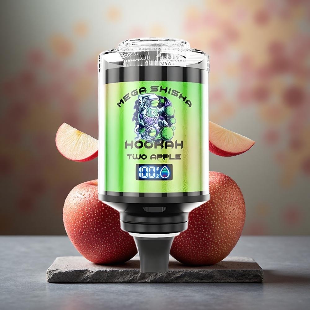 JNR Mega Shisha Hookah 100K Desktop 100K Puffs 60mL Two Apple