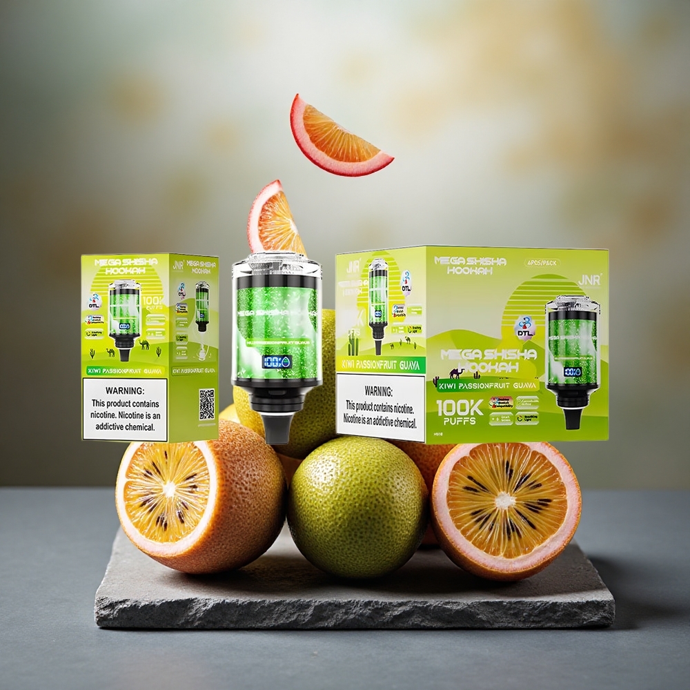 JNR Mega Shisha Hookah 100K Desktop Smart Screen Kiwi Passionfruit Guava