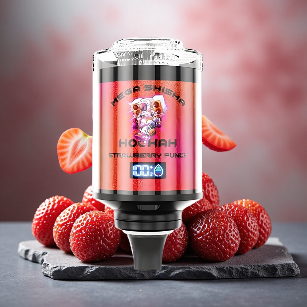 JNR Mega Shisha Hookah 100K Desktop Strawberry Punch 100K Puffs 60mL