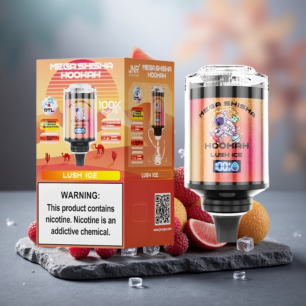 JNR Mega Shisha Hookah 100K Desktop Type-C Lush Ice
