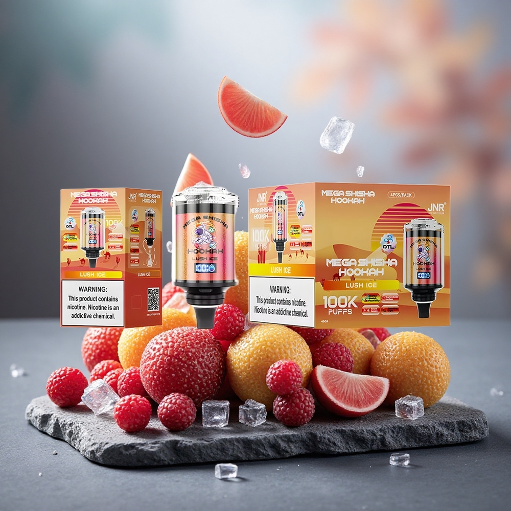 JNR Mega Shisha Hookah 100K Desktop Type-C Lush Ice